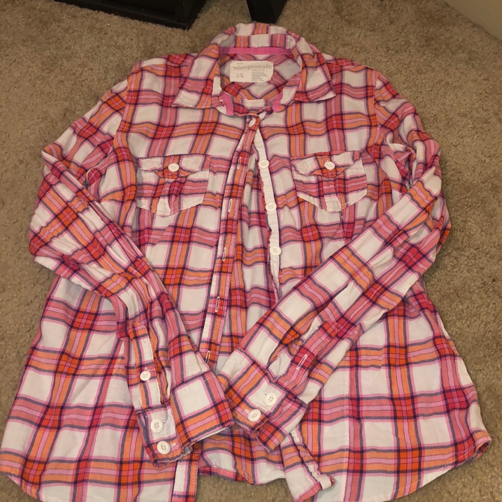 Pink plaid shirt